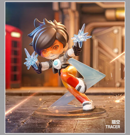 POP MART Overwatch Play of The Game Series Caixa Mistério Original Blind Box Surpresa Figuras de Ação Anime Adoráveis Ornamentos Figurinhas