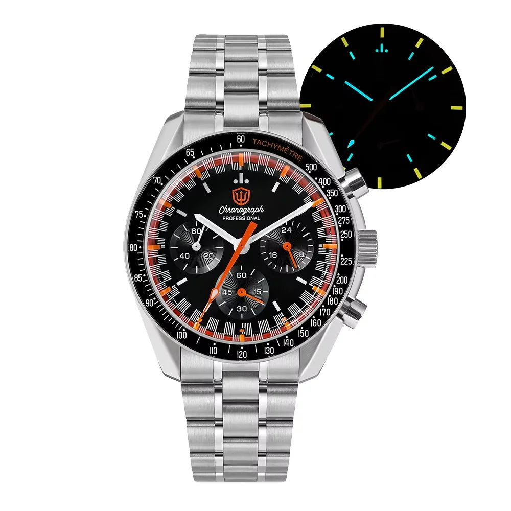Watchdives New Wd1863 Quarz-Herrenuhr VK63 Chronograph Bubble-Saphirglas Wasserdicht 39Mm Stahl Top-Marke Luxus-Business-Uhr