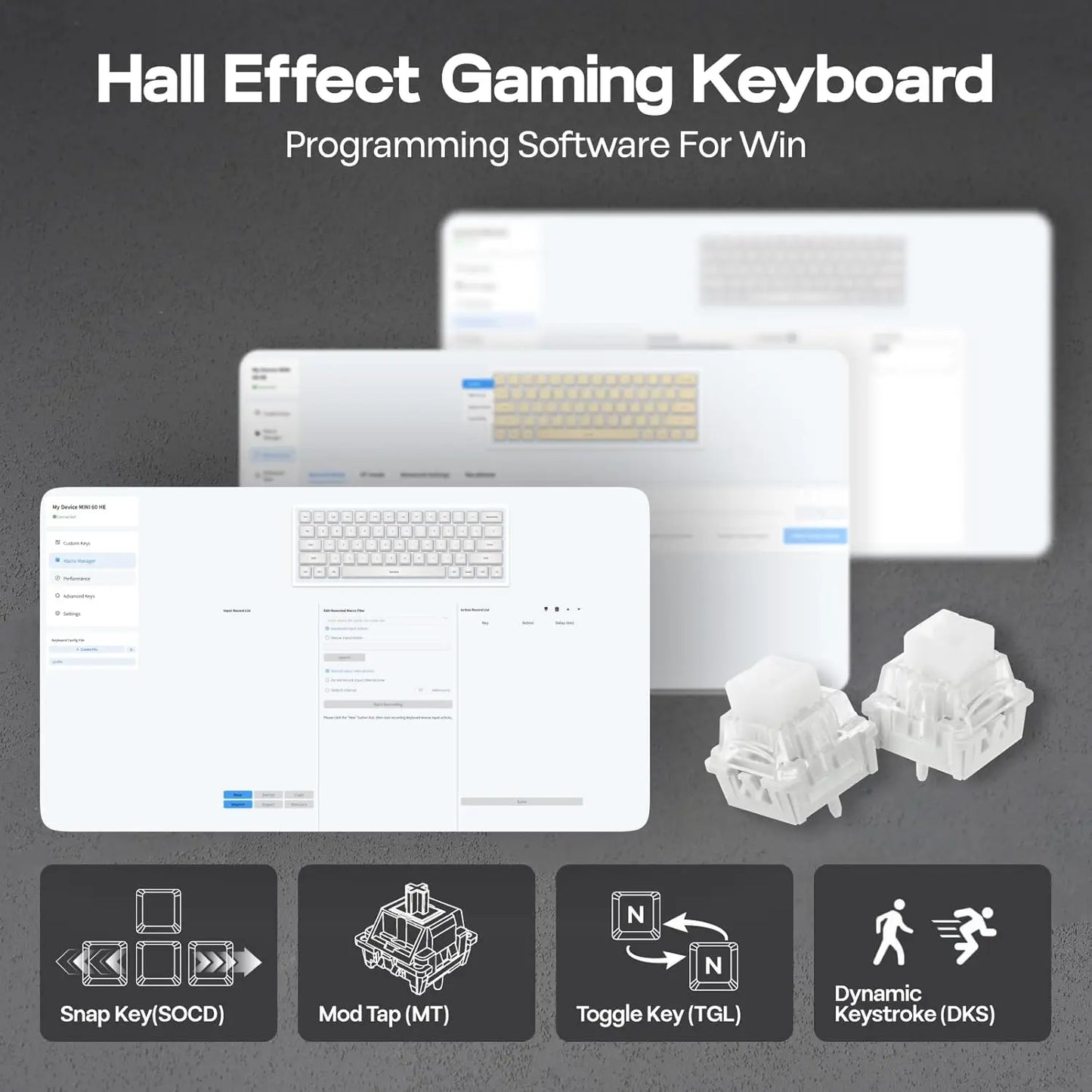 AULA Mini60 HE/Pro/Max 60% Gaming-Tastatur mit Magnetschaltern, RGB, Tri-Mode, mechanische Tastatur, 8000Hz, 0.01mmRT, für E-Sports, Geschenke