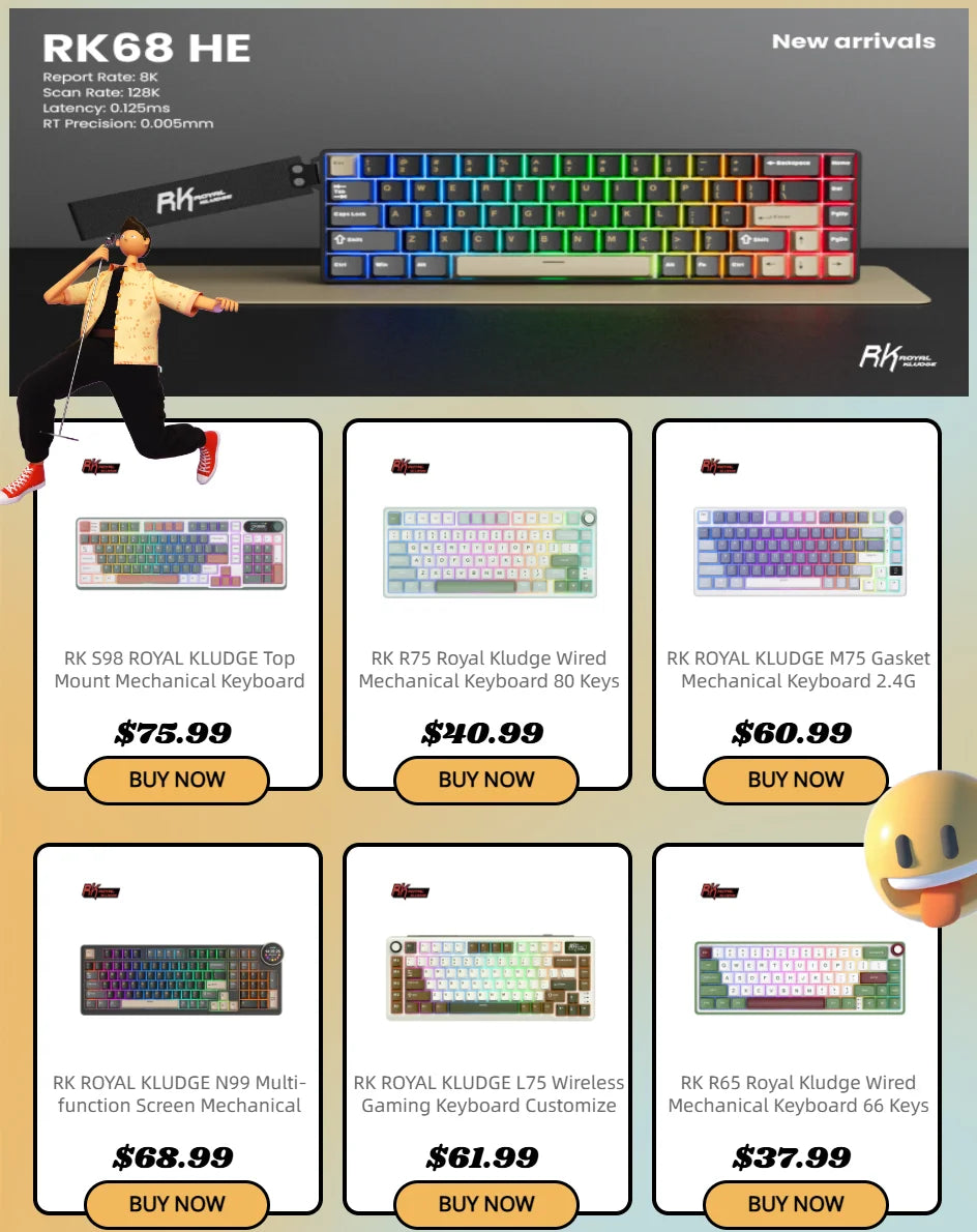 RK Royal Kludge M30 Bluetooth Wireless Mouse PAW3311 41g Lightweight 12000dpi Tri-Mode Gamer Computer Mouse Ergonomic Software