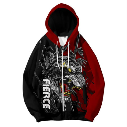 3D Print Chinese New Year Clothes Men Hoodies Kids Fashion Dragon Graphic Sweatshirts Cool Streetwear Hooded Hoody Clothing Top