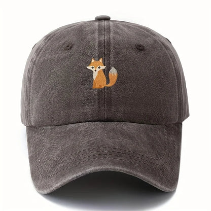 Boné de baseball estampado com padrão de raposa adorável para moda casual do dia a dia, chapéu versátil para deslocações urbanas, adequado para homem e mulher