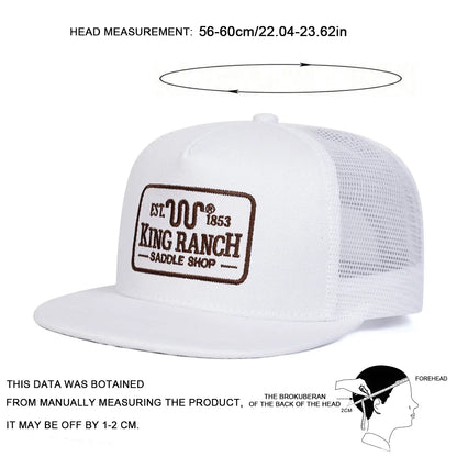 Unisex KING RANCH Embroidery Hip-hop Net Hats Spring Summer Outdoor Adjustable Casual Baseball Caps Sunscreen Hat Sports Cap