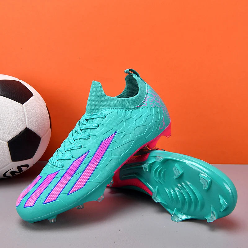 Professionelle Fußballschuhe für Herren, knöchelhoch, für Naturrasen, Unisex-Soccerschuhe mit langen FG-Stollen, Chuteira Society