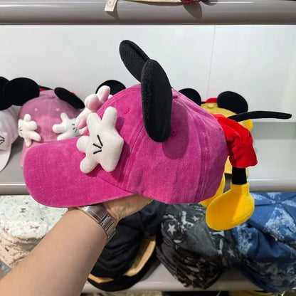 Cute Cartoon Mouse Ears Baseball Cap for Girls Anime Duckbill Sunscreen Sunshade Fashion Trend Y2K Style Outdoor Hat