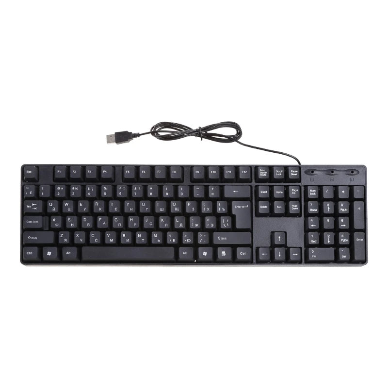 Tastiera ergonomica USB per PC, tastiera russa / tastiera inglese, dropshipping