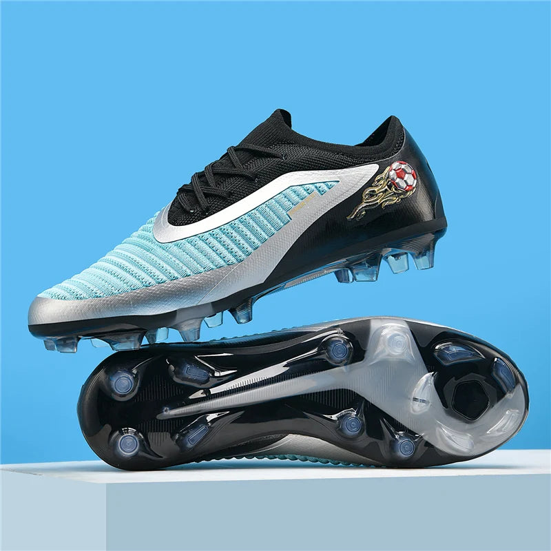 Nouvelles chaussures de football pour hommes, chaussures de sport d'extérieur, chaussures de football pour garçons, respirantes, confortables, crampons longs, chaussures d'entraînement pour adultes, antidérapantes
