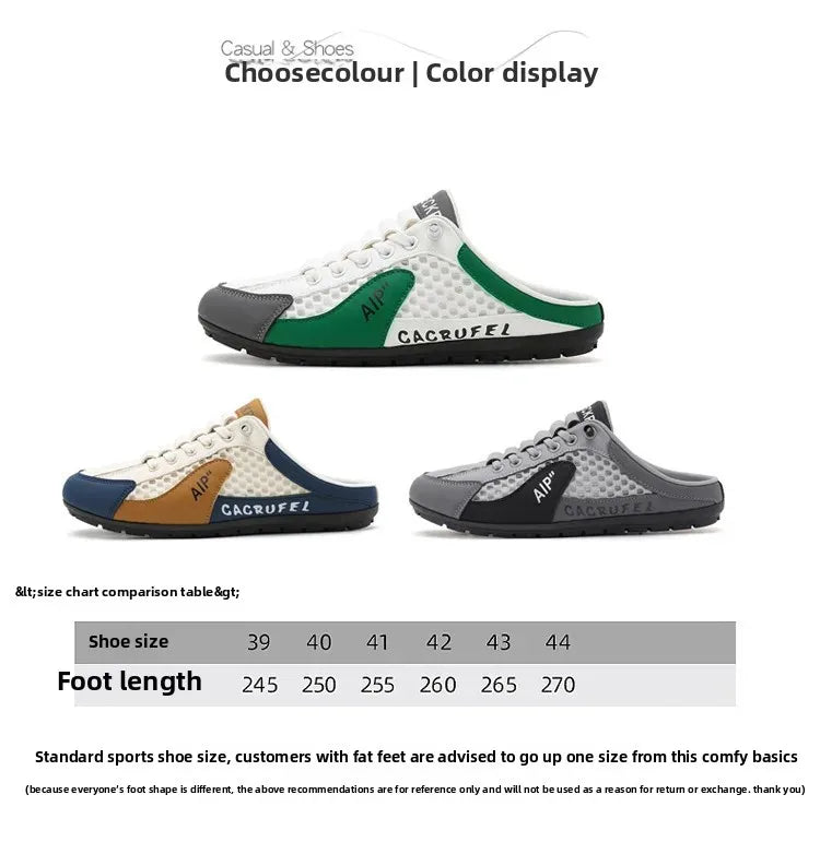 Slip-On-Sportschuhe für Herren mit Schnürung, atmungsaktivem Mesh, unisex, für Frühling und Herbst, niedrig geschnitten, flach, schnell und einfach anzuziehen