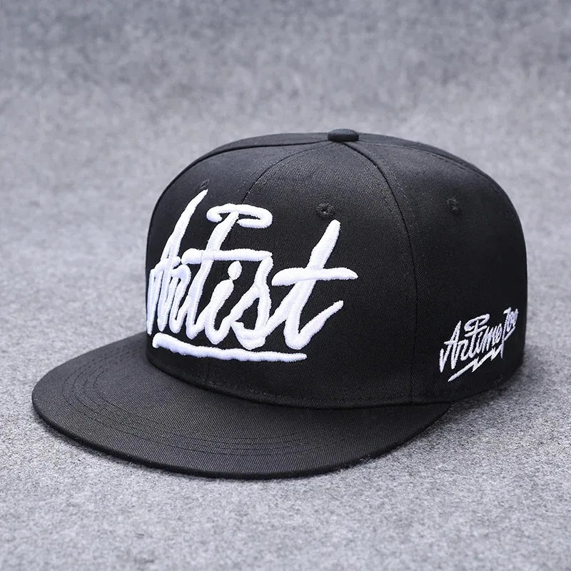 Herren-Baseballkappe mit Buchstabenstickerei, „Tide“, universell kombinierbar, flache Krempe; Damen-Sommer-Hip-Hop-Kappe, Outdoor-Sonnenkappe, verstellbare Schirmkappe