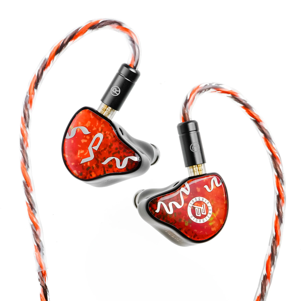 Écouteurs intra-auriculaires filaires Juzear X Vivir Digital SWOOP Fiesta Bass 1DD+3BA hybrides HiFi Gaming IEM avec micro 3,5 mm + câble double 4,4 mm
