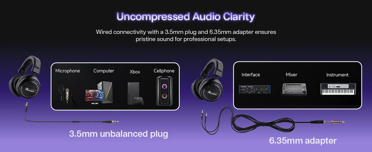 Linsoul Kiwi Ears Ellipse Studio-Grade Open-Back Dynamic Driver Kopfhörer mit abnehmbarem Kabel, Hi-Fi-Bass-Over-Ear-Headset mit Kabel
