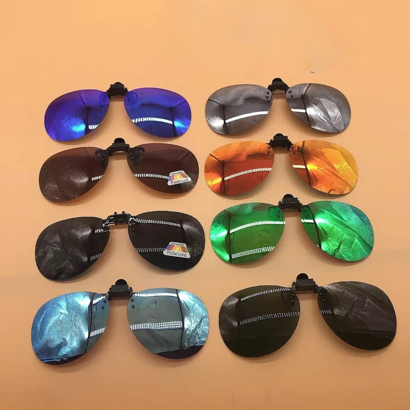 Pilot Polarized Sunglasses Clips Glasses Clip Driving Night Vision Eyeglasses UV400 Outdoor Shades Definition Sun Glasses Clips