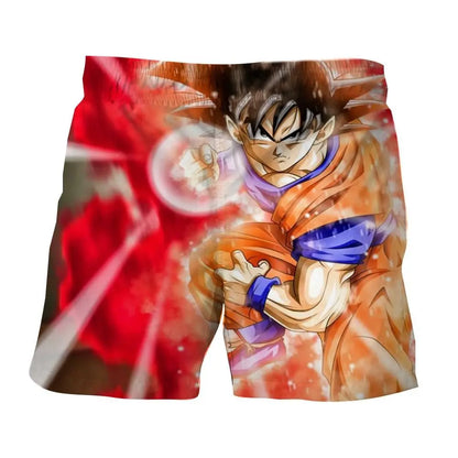 2026 Summer Dragon Ball Young Goku Printed Shorts Men Retro Classic Oversized Breathable Fitness Streetwear Unisex Adult & Kids