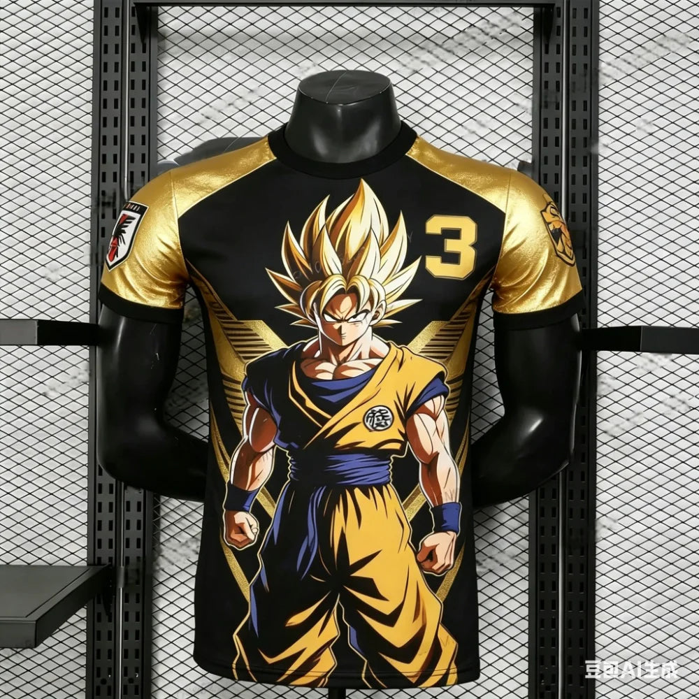 T-shirt Dragon Ball Z Nova Coleção Verão 2026, Jersey de Futebol para Homem, T-shirt Casual de Moda para Mulher, Respirável, Estampado 3D, Manga Curta