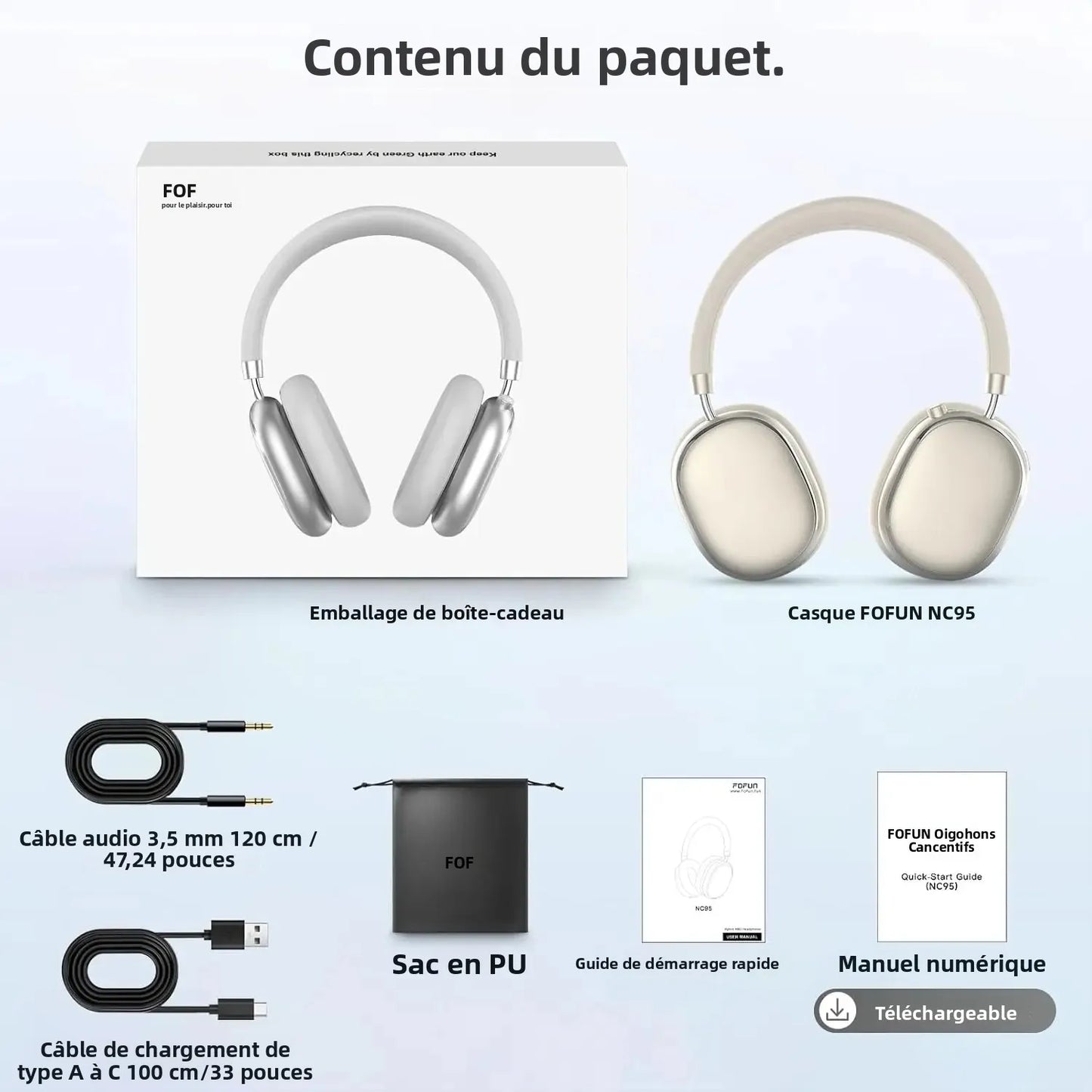 Hybrid Active Noise Cancelling Headphones, Wireless Headphones Bluetooth 6.0 with Transparent Mode, Hi-Res Audio, Deep Bass, Metal