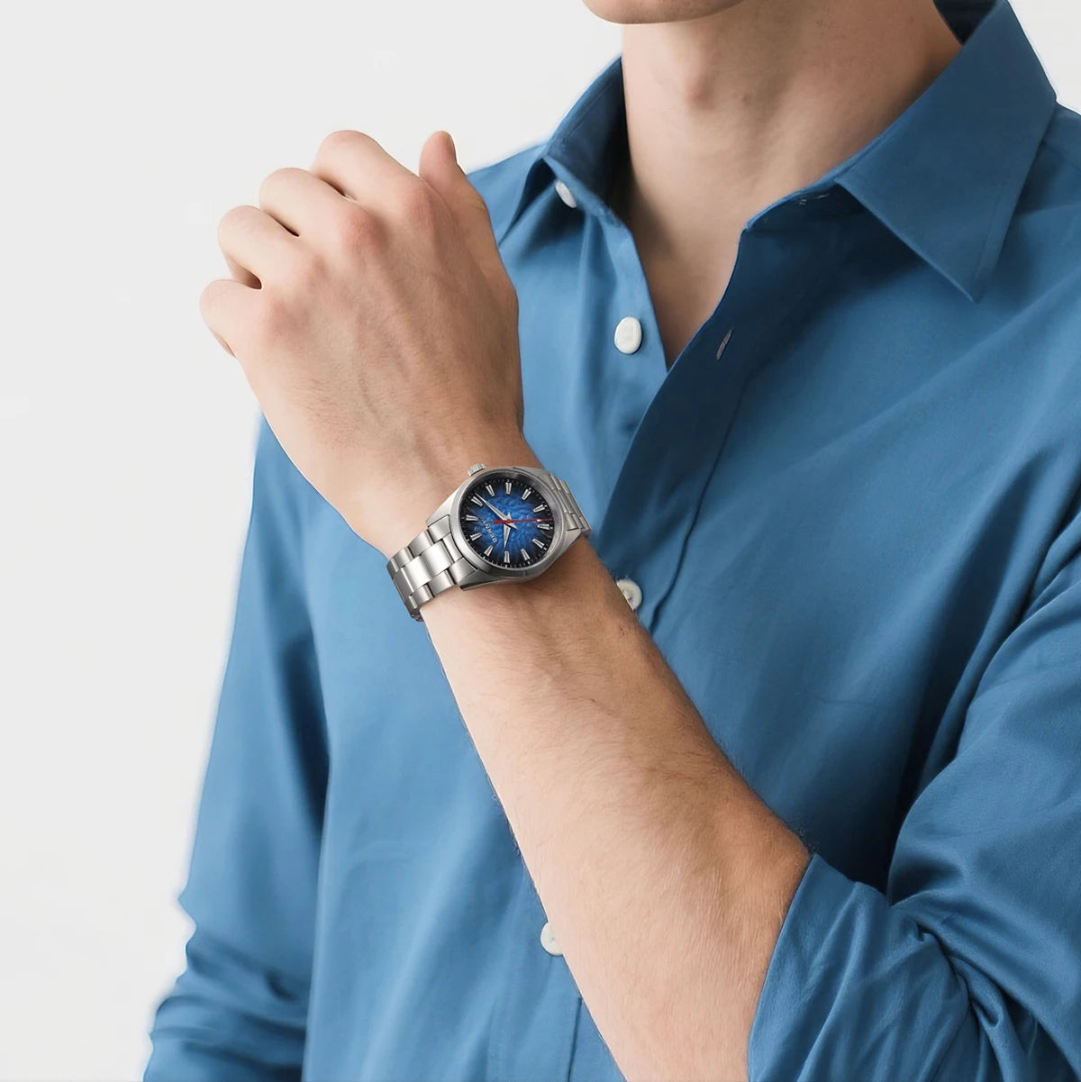 BERNY Herrenuhr – Quarzuhr, Saphirglas, leuchtende Zeiger, wasserdicht bis 10 ATM, komplett aus Edelstahl – Eleganter und lässiger Stil, ideal für den Alltag oder berufliche Anlässe