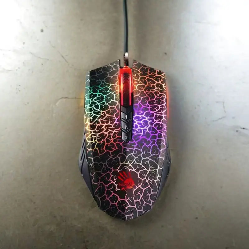 A4TECH A70 Bloody Light Strike Black Gaming Mouse, 100-6200 CPI Adjustable, 6 Sniper Modes, Durable X Glide Metal Armor Boot