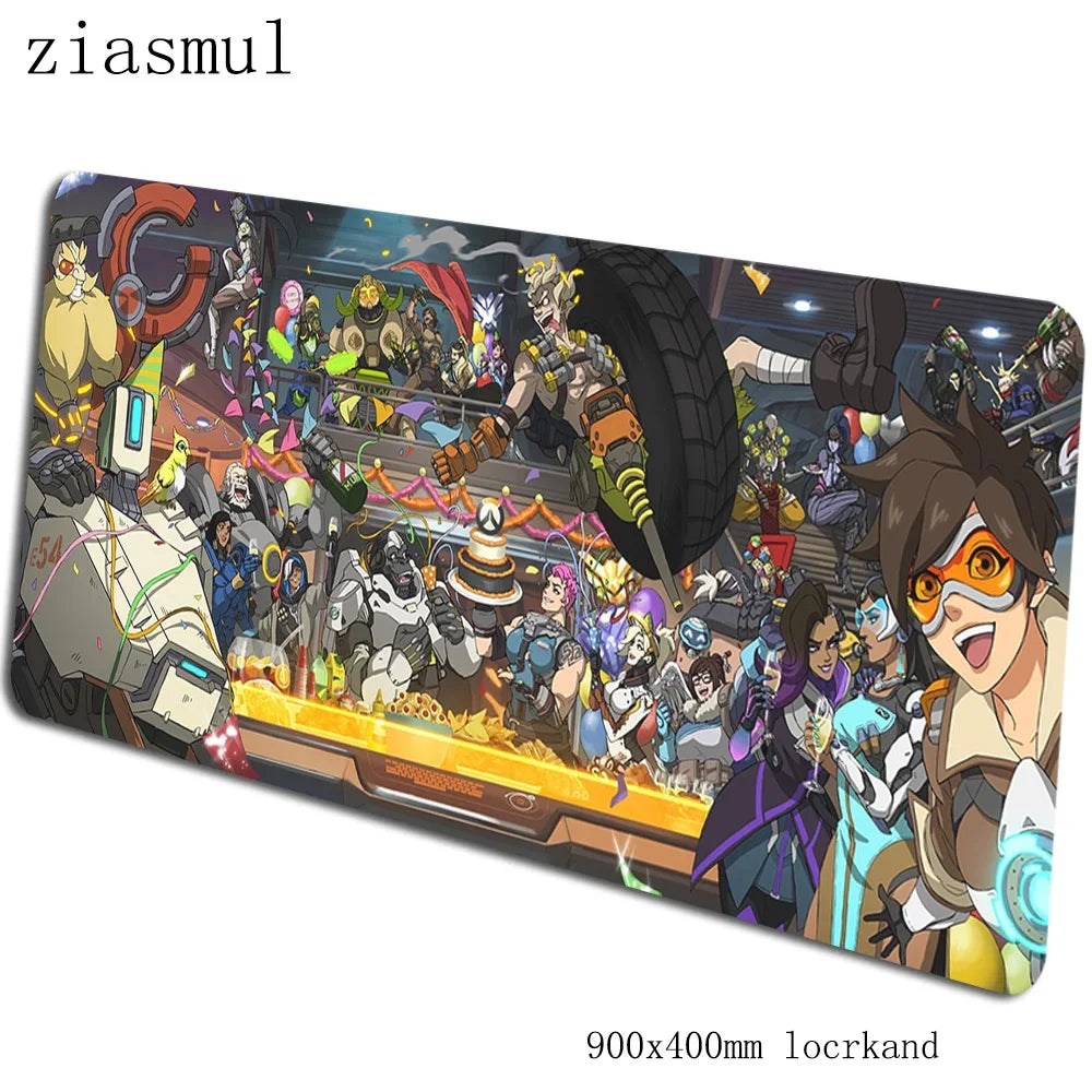 Overwatch-Mauspad 90x40cm, ästhetisches Gaming-Mauspad, wunderschönes personalisiertes Mauspad, Tastatur- und PC-Unterlage