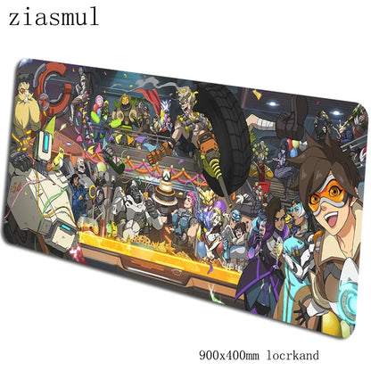 Overwatch-Mauspad 90x40cm, ästhetisches Gaming-Mauspad, wunderschönes personalisiertes Mauspad, Tastatur- und PC-Unterlage