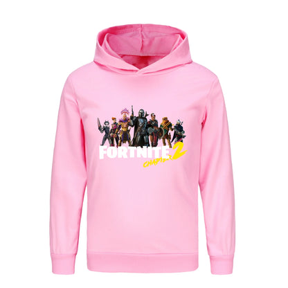 Detská mikina s kapucňou Fortnite, detské kreslené oblečenie, unisex pre chlapcov, mikiny s kapucňou s dlhým rukávom, ležérne kabáty pre mladších a dievčatá 1007