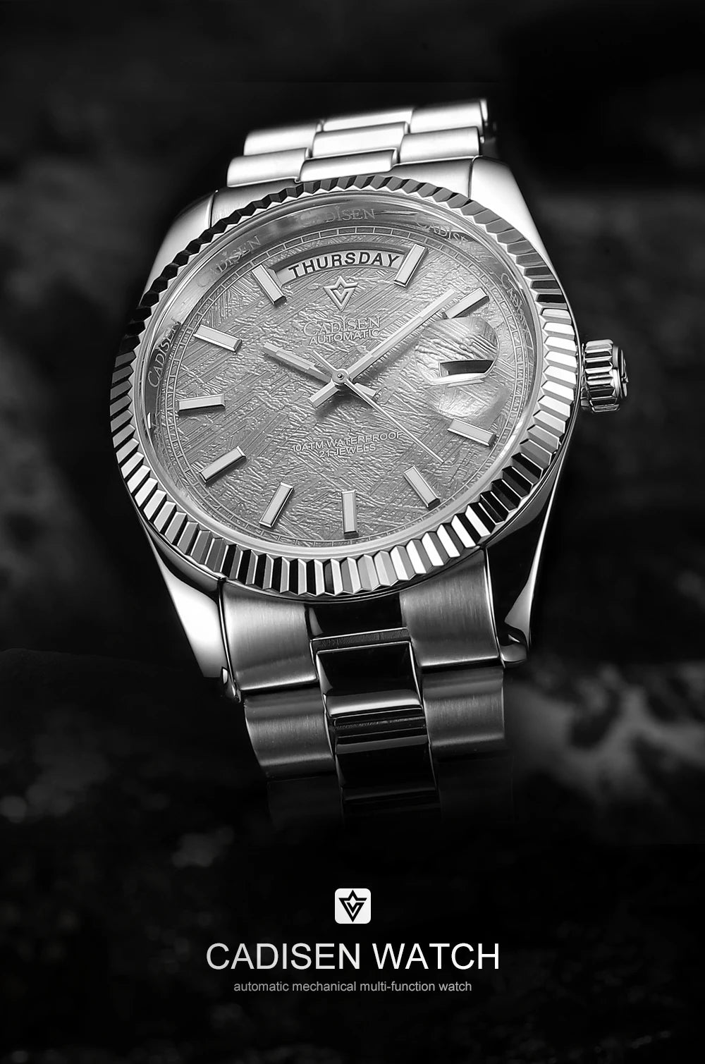 CADISEN DD40 Herrenuhr – luxuriöse Automatikuhr für Herren, AR-Saphirglas, mechanische Armbanduhr für Herren, 10Bar, MIYOTA 8285 Uhrwerk, neu 2023