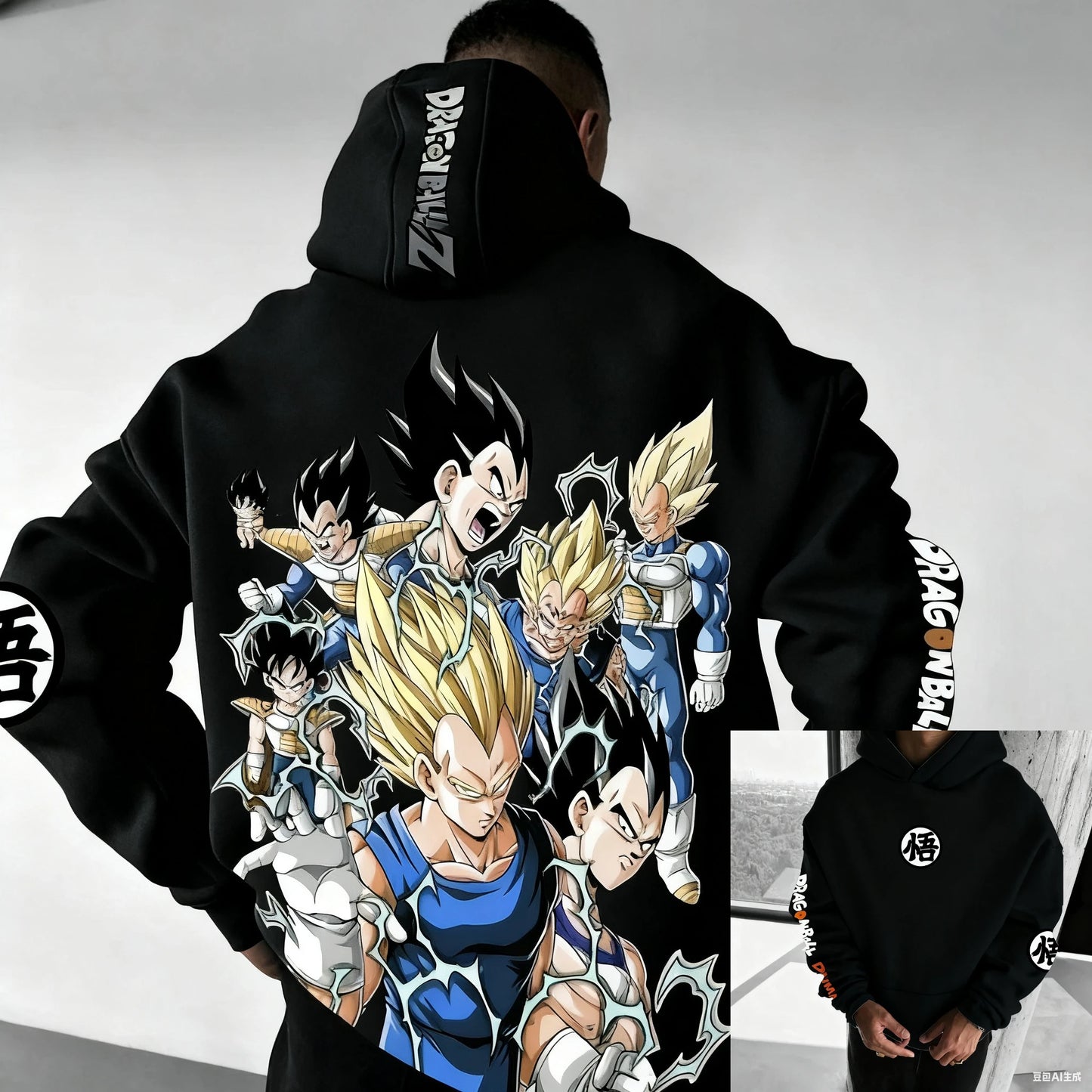 Dragon Ball Z Anime Hoodie Men Women Cotton Streetwear Casual Pullover Sweatshirt Cartoon Print Goku Vegeta Jacket Spring Autumn