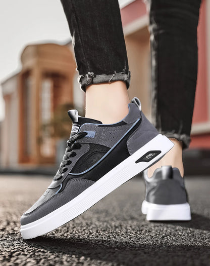 Sneakers basse casual sportive da uomo, stile basket fashion, street style, scarpe da skateboard per ragazzi