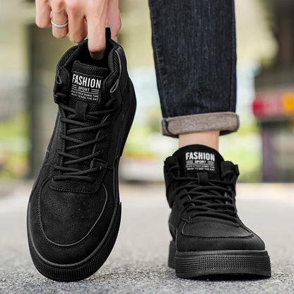 Breathable Men's Casual Shoes Skate Shoes Mid-Top Breathable Versatile Sports Shoes Suitable for All-Day Wear