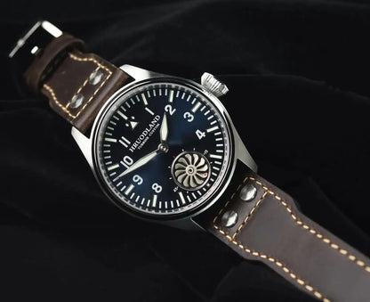 Hruodland 2025 Nuovo orologio meccanico da uomo Seagull ST3620 Retro Pilot 43MM BGW-9 luminoso, vetro zaffiro, turbina, Reloj Hombre