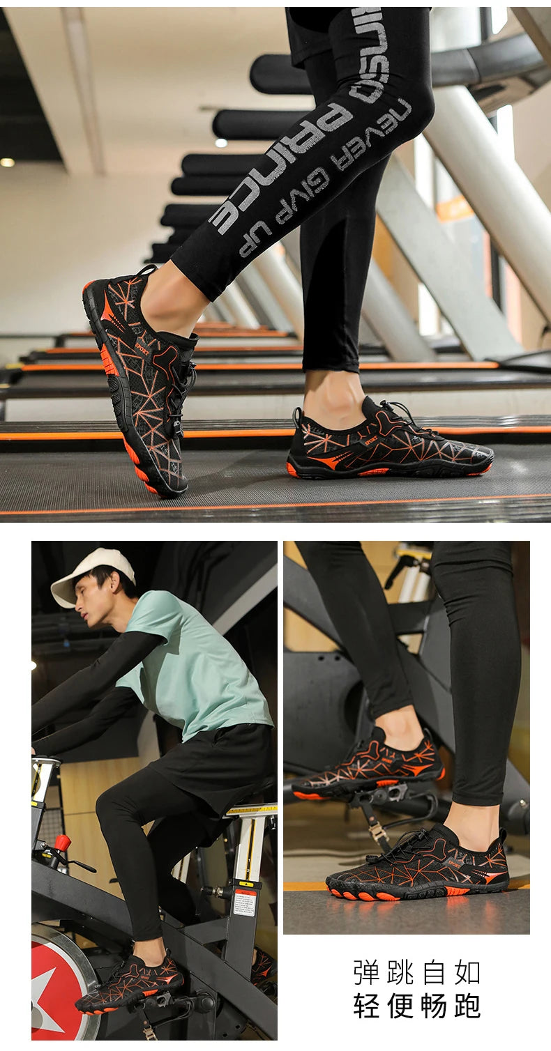 Barefoot shoes, quick-drying non-slip outdoor men's lightweight wading shoes, suitable for beaches, hiking, fitness, sports shoes size 36-4