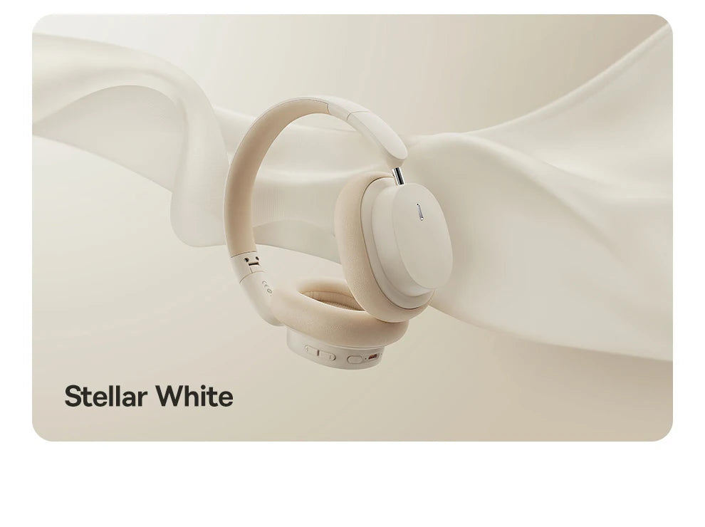 Cuffie over-ear wireless Bluetooth 5.3 Baseus – Driver HiFi da 40mm, autonomia di 70H, headset pieghevole con audio spaziale