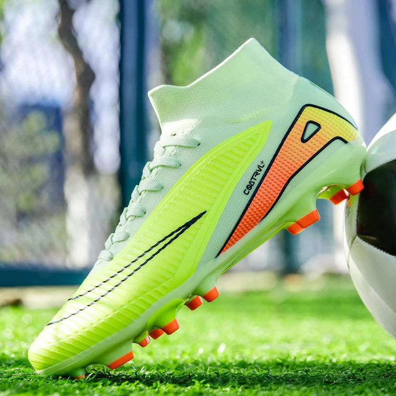 Chaussures de football montantes pour hommes, crampons longs, chaussures de football pour adultes, légères, entraînement sportif professionnel