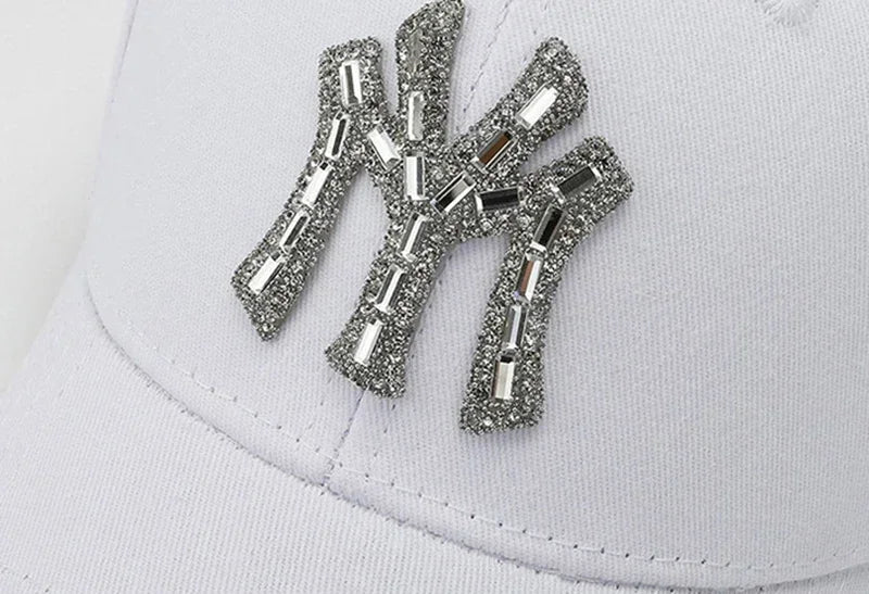 MY Rhinestone Hat Female Spring and Fall Street Casual Outdoor Duck Tongue Cap Fashion Versatile Baseball Cap Sunshade