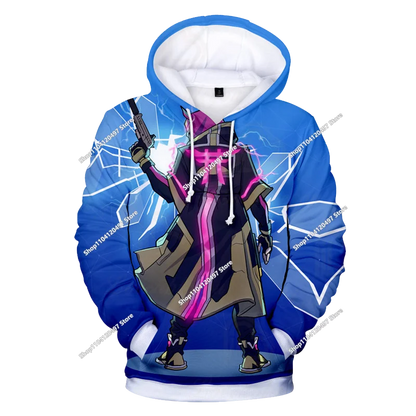 Sweatshirt com Capuz Infantil 3D 2025, Nova Série Anime Fortnite Estampada, Pullover de Marca Trendy, Presente
