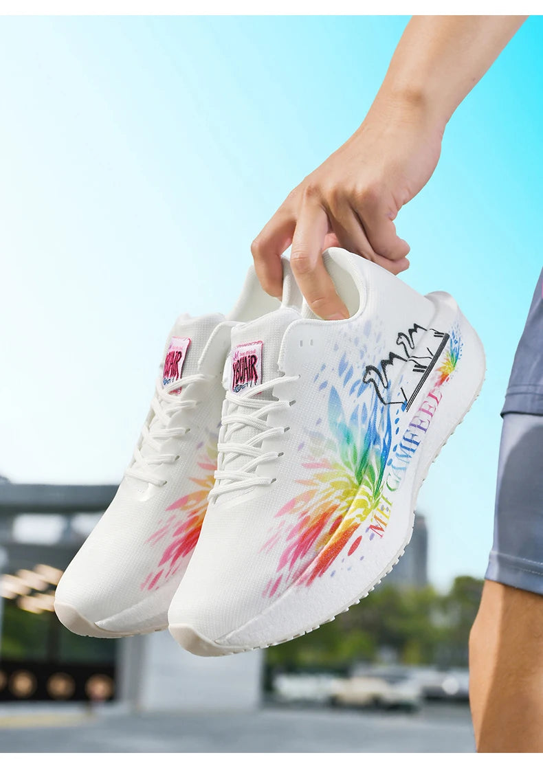 Scarpe da running 2026 con nuovo motivo Eagle, piastra in carbonio, scarpe sportive da maratona ultraleggere, traspiranti e ammortizzate per allenamento di corsa