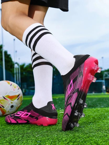 Nouvelles Chaussures de Football pour Hommes Antidérapantes, Crampons de Futsal Intérieur et de Football sur Gazon, Baskets Montantes de Haute Qualité, Meilleures Ventes pour l'Extérieur
