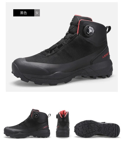 HUMTTO Hiking Shoes Men's Winter High-Top Warm Non-slip Hunting Shoes Women Outdoor Sports Cushioning Snow Boots Tactical Boots