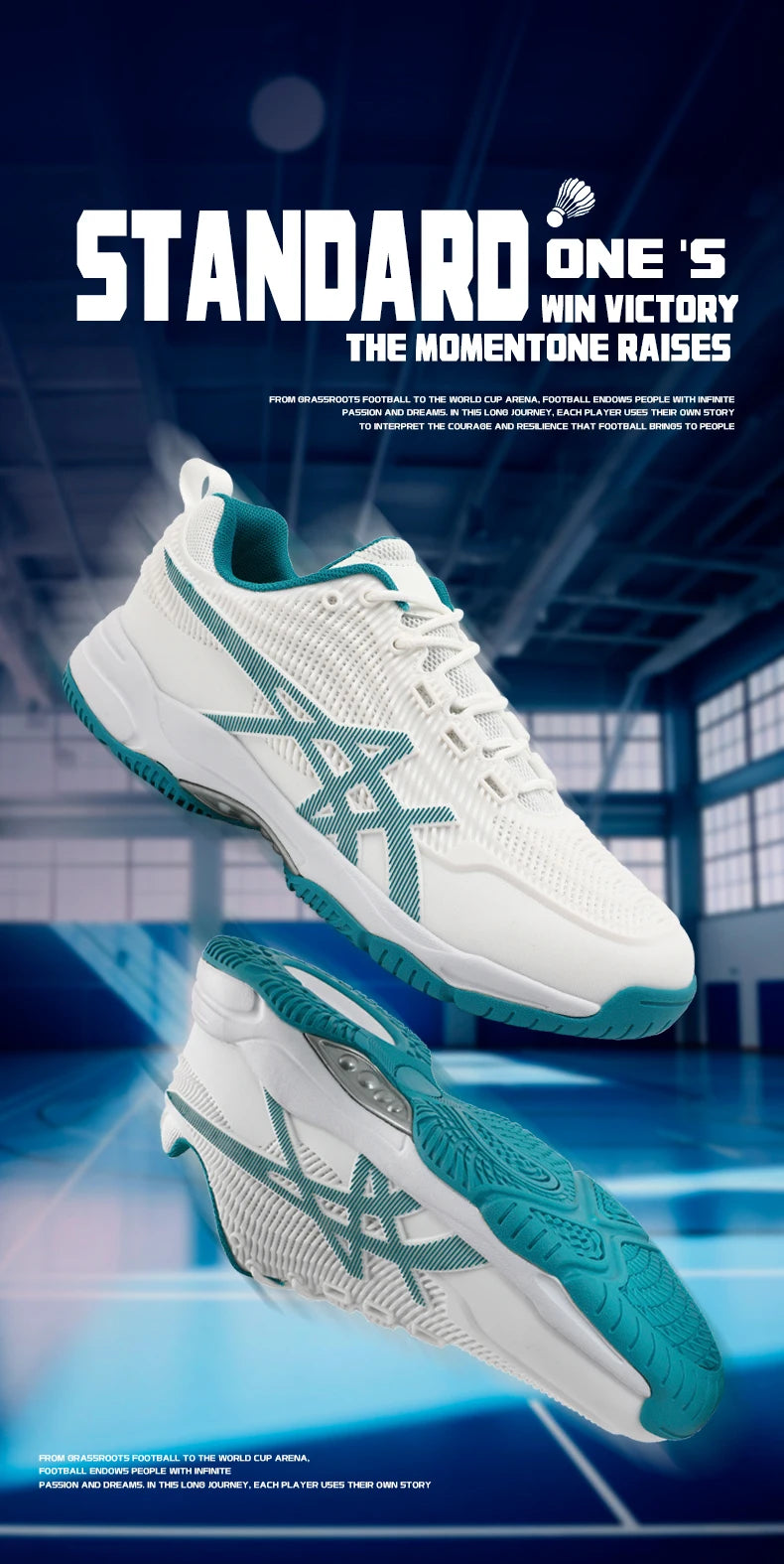 Men and Women Badminton Shoes Table Tennis Shoes for Volleyball Handball Sports Sneakers Anti-Skid Mesh Breathable Field Training