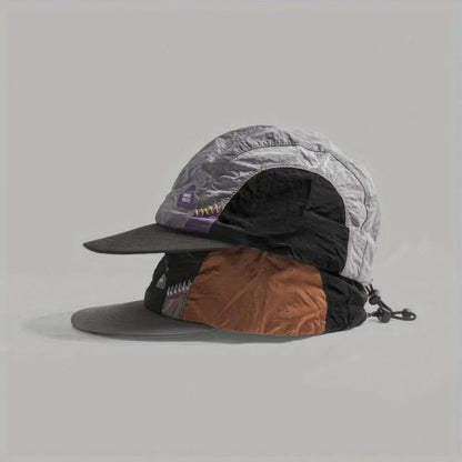 Color Matching Baseball Cap Flat-brimmed Breathable Quick-drying Hat Drawstring Summer Thin Sun Protection Caps Hiking Hats
