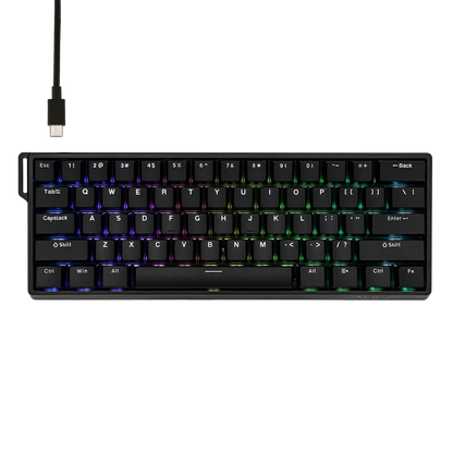 Teclado mecânico com fios AULA WIN60 HE/WIN60 HE MAX 60%, estrutura Tray-Mount, Hot-Swap e interruptores magnéticos de efeito Hall