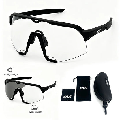 Bicycle Photochromic Sunglasses UV400 HD Lens MTB Cycling Goggles For Men Outdoor Sports Windproof Women Road Bike Glasses