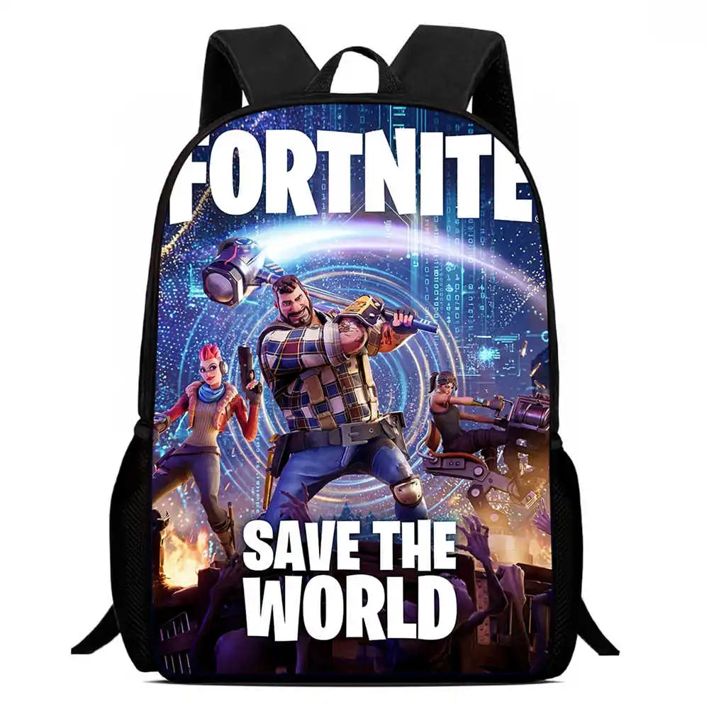 Children's Student Fortnite Cartoon Boys and Girls Large Capacity Backpack