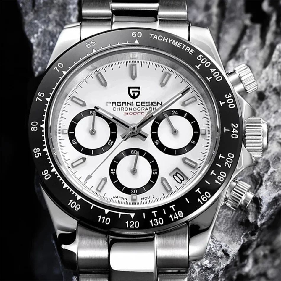 New PAGANI DESIGN PD1644 Luxury Men's Quartz Watch Automatic Date Wristwatches Sport 100m Waterproof Chronograph Men Gift