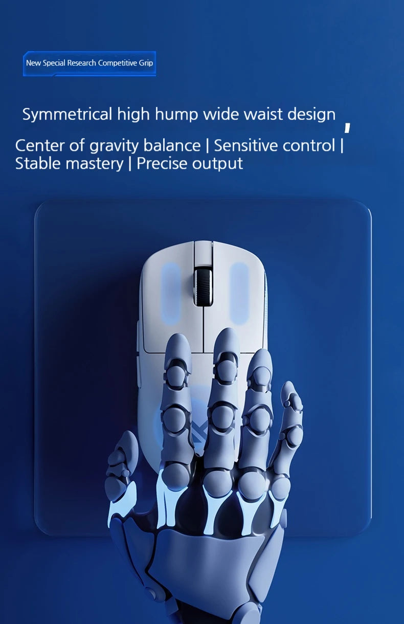 MCHOSE L7 Ultra+ mittelgroße/große Hand-Gaming-Maus E-Sports Paw3950 kabellos, drei Modi, leicht, Office-Dual-Drive-Computermaus