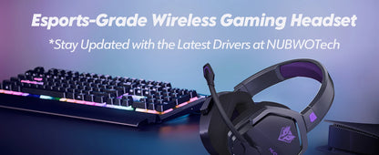 NUBWO G06 Dual Wireless Headsets Gamer with Microphone for PS5, PS4, PC, Mobile, Switch, 2.4GHz Bluetooth 5.3 Gaming Headphones