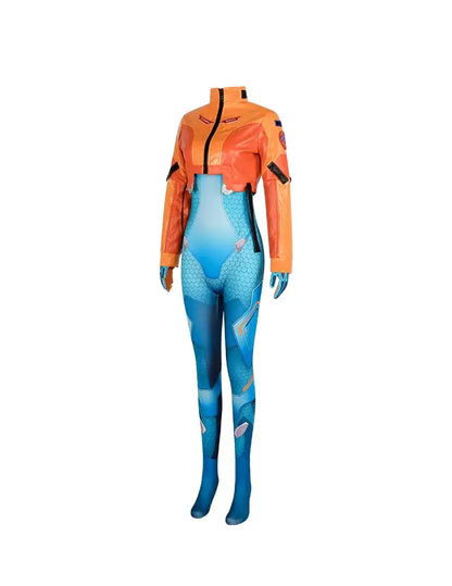 Costume cosplay Overwatch 2 Juno con parrucca, completo full set da eroina supporto, outfit per Halloween e Carnevale, Juno Teo Minh, donna e ragazza