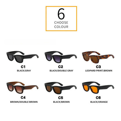 New Fashion Casual Orange Square Sunglasses For Women Men Vintage High Quality Sun Glasses Shades UV400 Eyewear