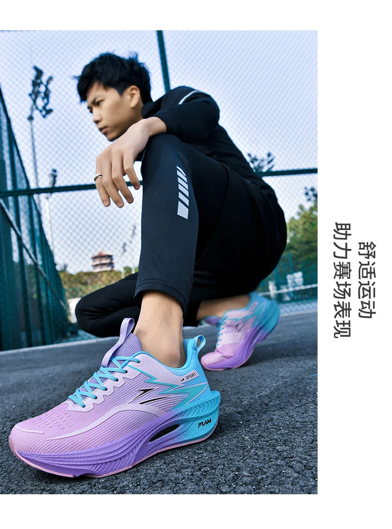 Scarpe sportive da running da uomo per maratona, con cuscino d’aria, traspiranti, leggere e confortevoli, sneakers atletiche outdoor da donna per jogging e tenis
