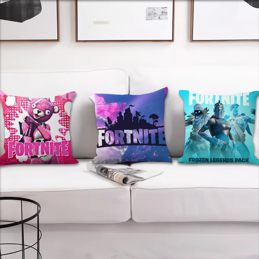 Fronha / Capa de Almofada Game F-Fortnite — Decoração para Quarto, Casa, Sofá, Sala, Escritório e Carro — Simplicidade Nórdica