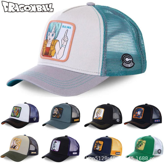 High Quality Dragon Ball Z Styles Anime Son Goku Cotton New Baseball Cap Men Women Hip Hop Dad Adjustable Mesh Hat Trucker Hat